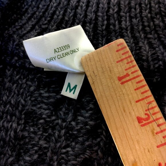 Kilronan Knitwear Aran Knit Sweater M Gray Merino Wool Fisherman Ireland 1/4 Zip - Picture 7 of 16